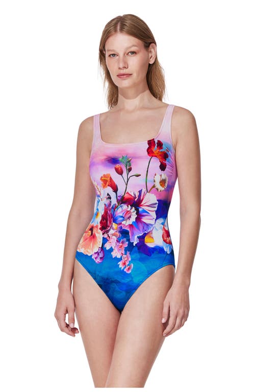 Gottex Under The Sea Square Neck One Piece In Multi