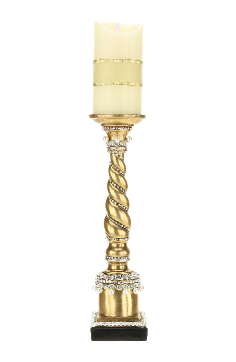 Mark Roberts Jeweled Swirl Candleholder, Main, color, Gold