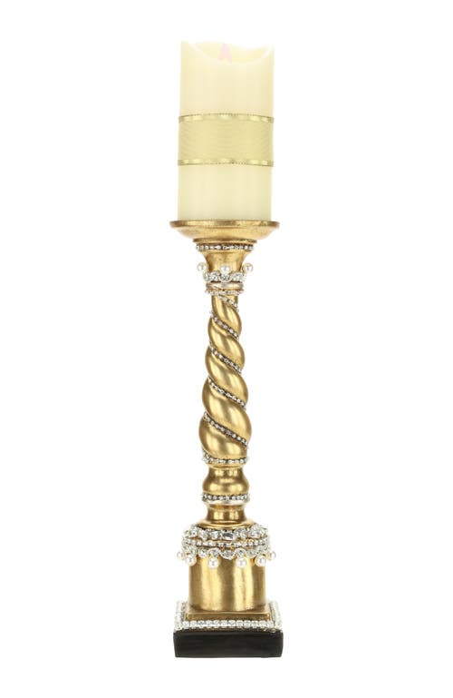 Mark Roberts Jeweled Swirl Candleholder In Gold