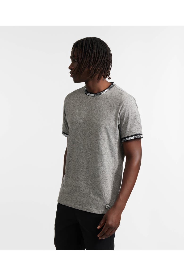 Database Short Sleeve Knit Tee, Alternate, color, Marled Grey