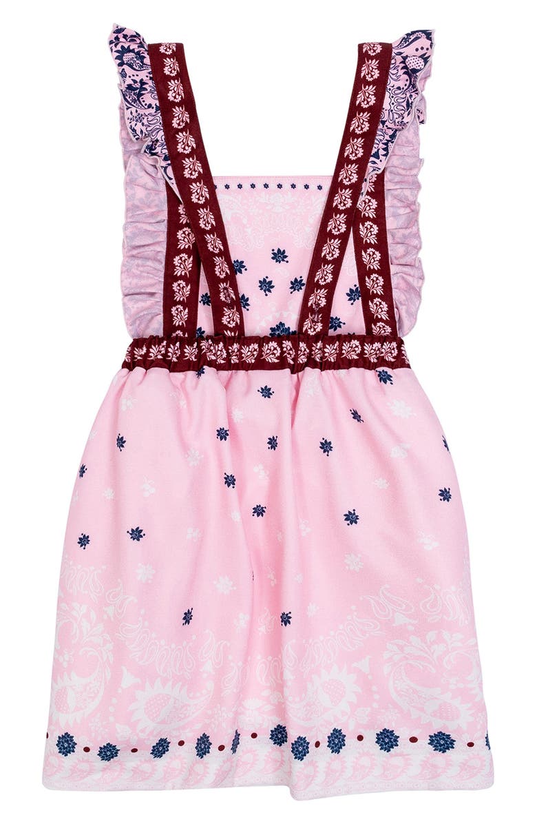 Agua Bendita Kids' Valery Atma Placement Print Ruffle Sundress, Alternate, color, Pink