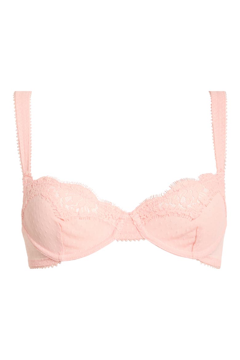 Fiona Underwire Lace Demi Bra, Alternate, color, FLAMINGO FLAMENCO