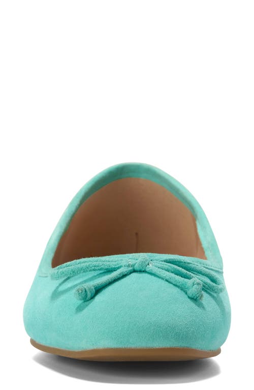 Cole Haan Yara Ballet Flat In Pool Blue Suede