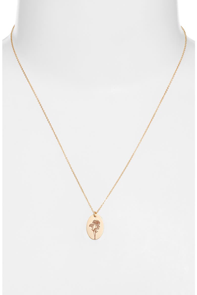 Louise Birth Flower Necklace, Alternate, color, GOLD / JANUARY