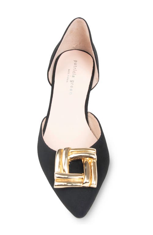 Patricia Green Bella D'orsay Pointed Toe Kitten Heel Pump In Black