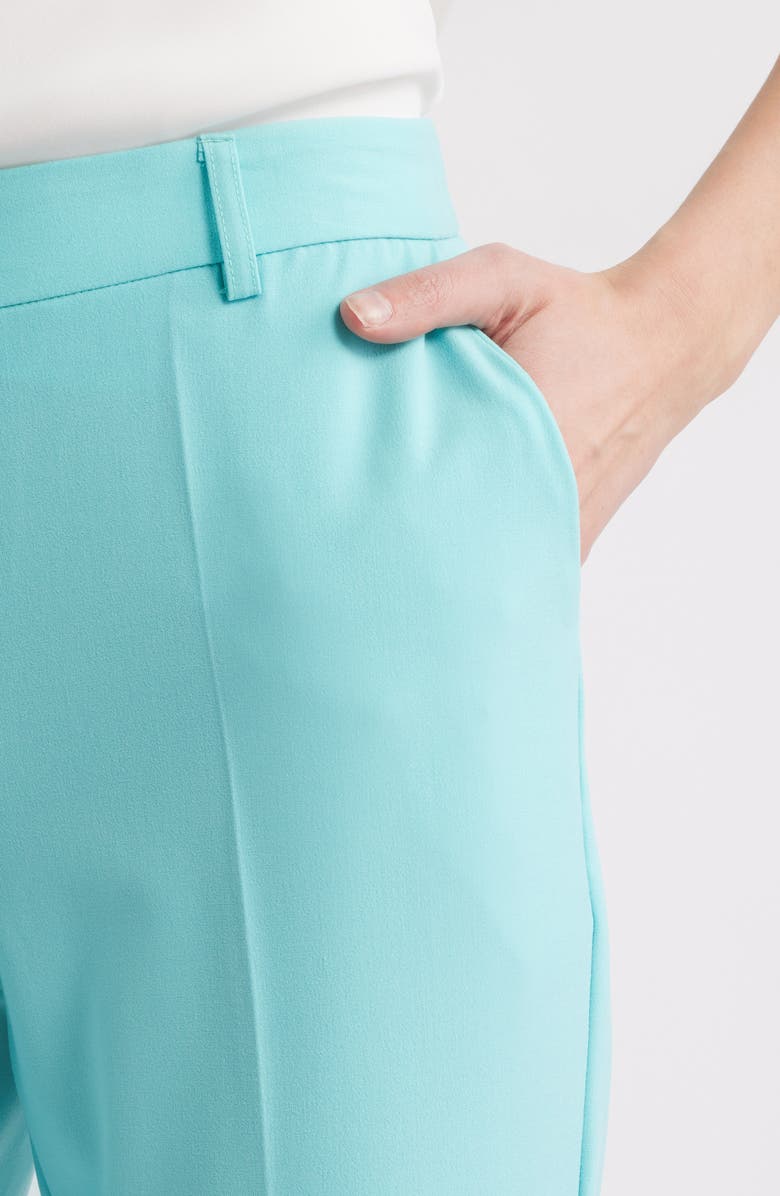 Tahari ASL Classic Straight Leg Pants, Alternate, color, Turquoise