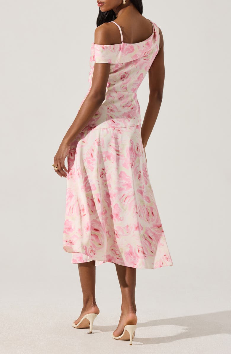 ASTR the Label Floral Asymmetric Dress, Alternate, color, Pink Watercolor Floral