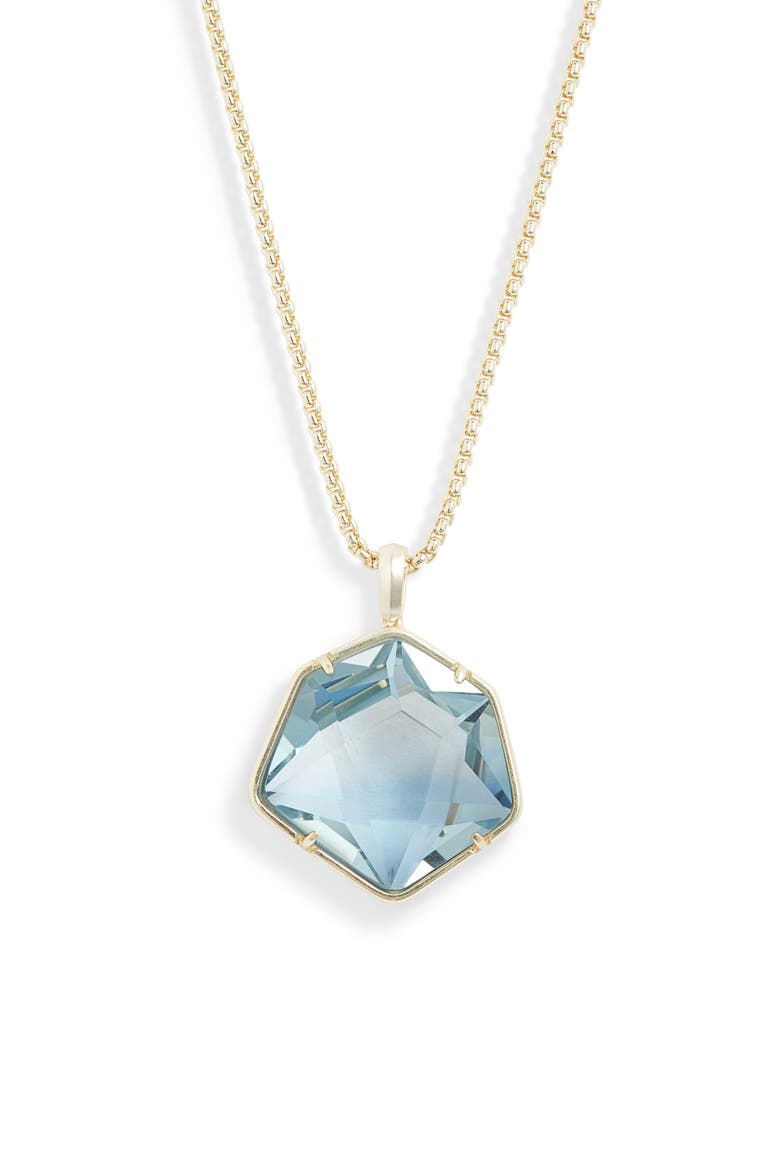 Vanessa Long Large Pendant Necklace, Alternate, color, GOLD/ STEEL GREY OMBRE