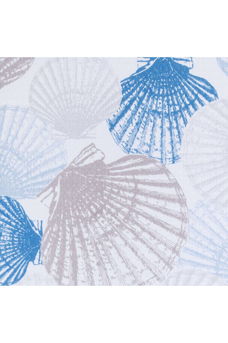 27" x 18" Scallop Shells Kitchen and Bathroom Graphic Print Hand Towel, Alternate, color, Blue