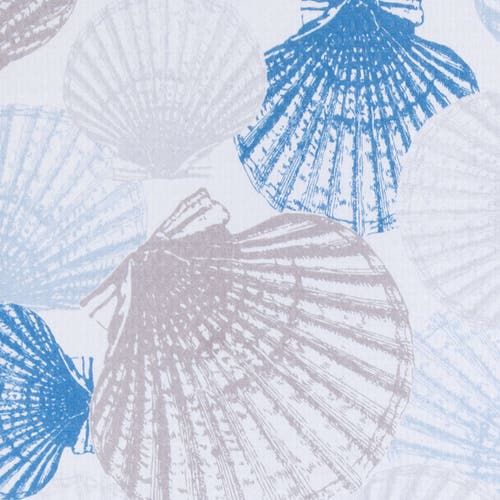 C & F Home C&f Home 27" X 18" Scallop Shells Kitchen And Bathroom Graphic Print Hand Towel In Blue