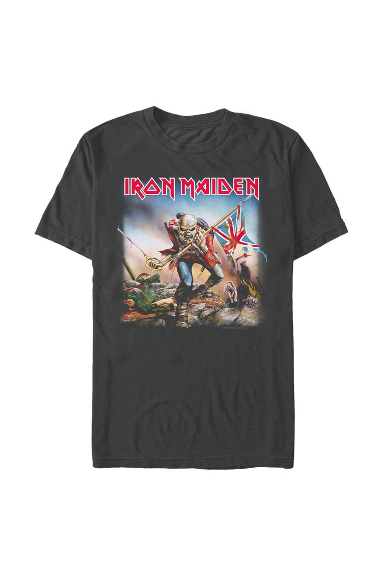 Men's Iron Maiden The Trooper  Graphic T-Shirt, Main, color, Charcoal