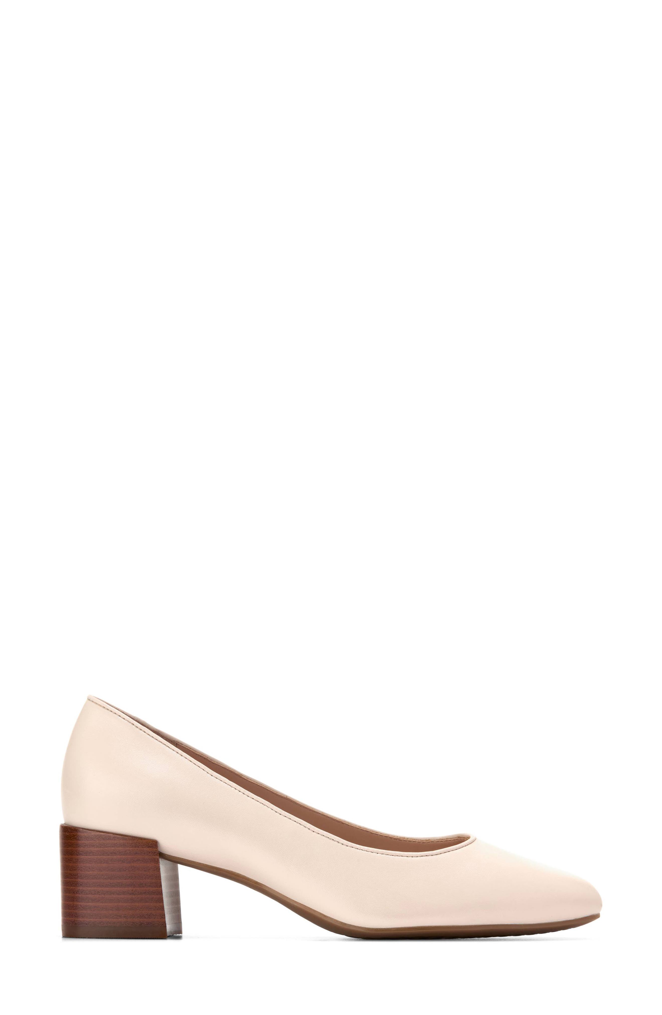 Cole Haan Go-To Shayla Block Heel Pump, Alternate, color, Sand Dollar Leather