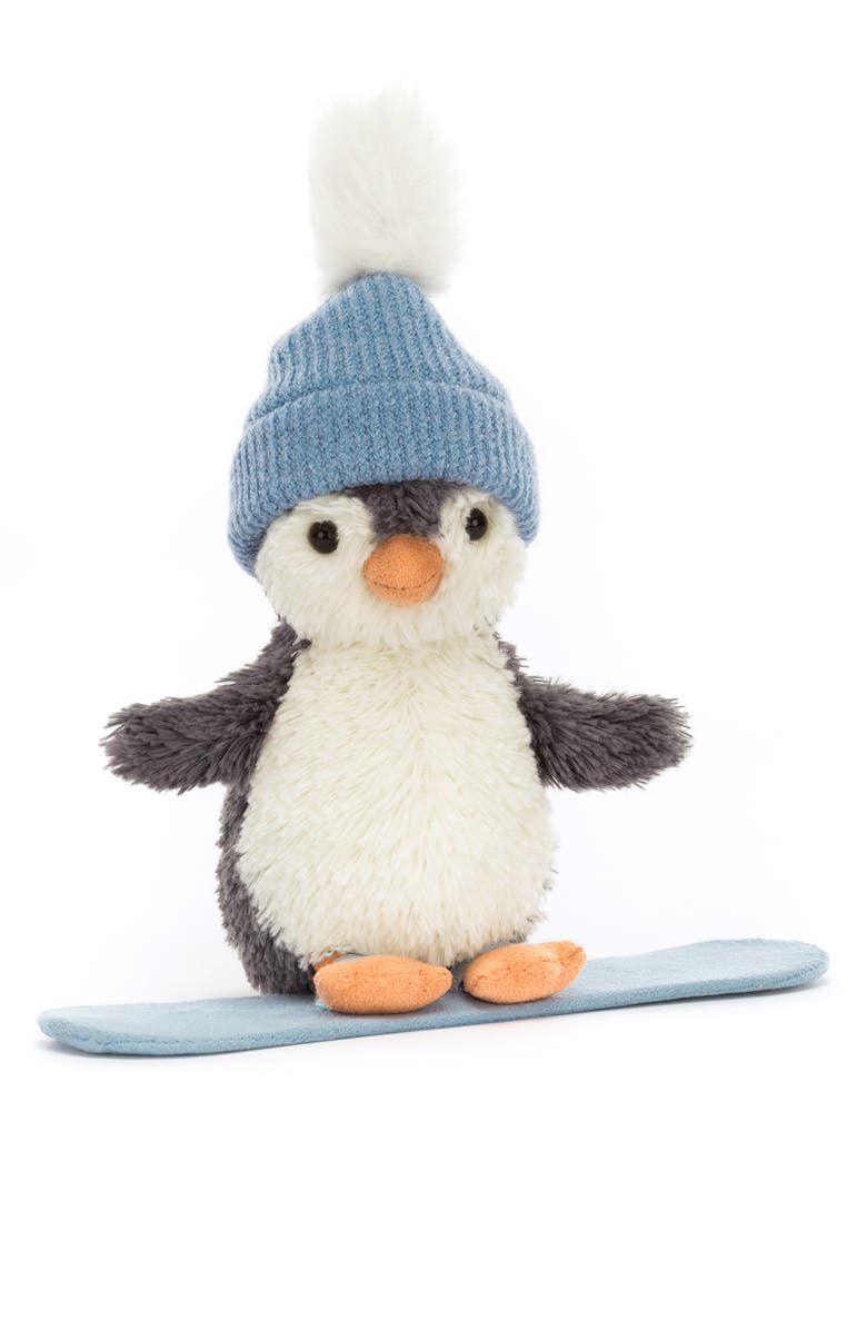 ぬいぐるみ  penguin boarding small Jellycat Small Peanut Penguin Snowboarding Stuffed Animal | Nordstrom