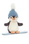 Small Peanut Penguin Snowboarding Stuffed Animal