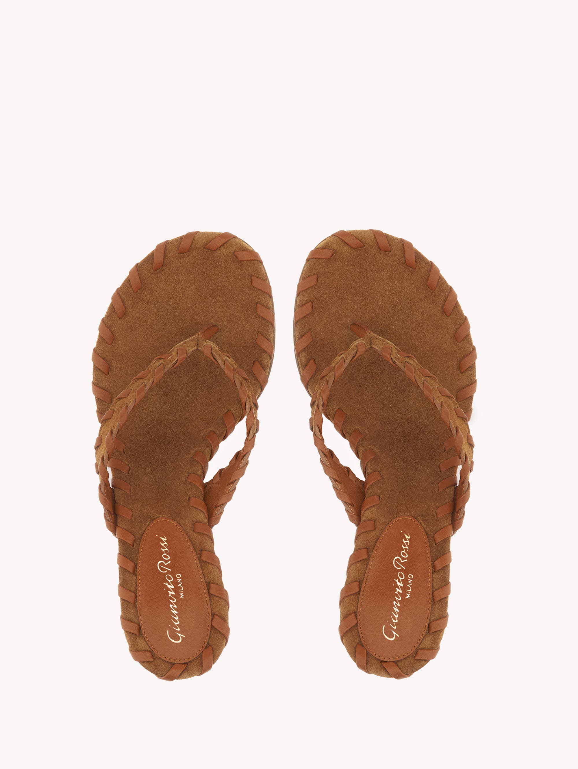 Gianvito Rossi Zaira Thong Sandal, Alternate, color, Light Brown Suede