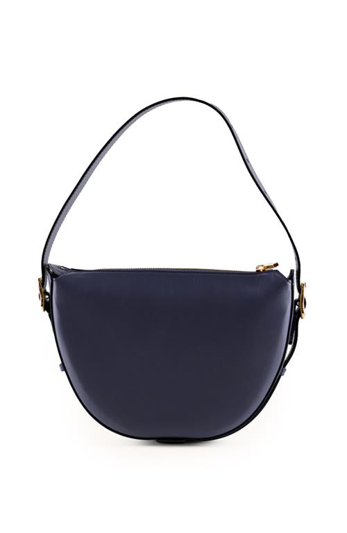 Senreve Mini Fortuna Smooth Leather Convertible Crescent Shoulder Bag