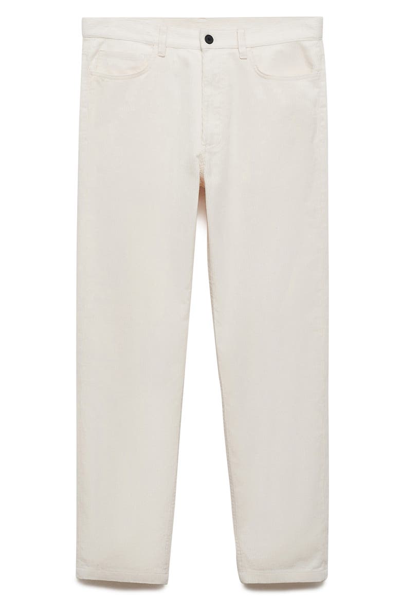 Regular Fit Straight Leg Corduroy Pants, Alternate, color, OFF WHITE