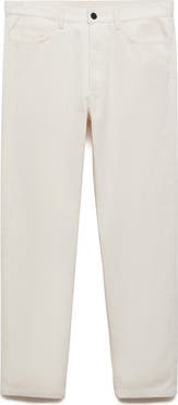 MANGO Regular Fit Straight Leg Corduroy Pants