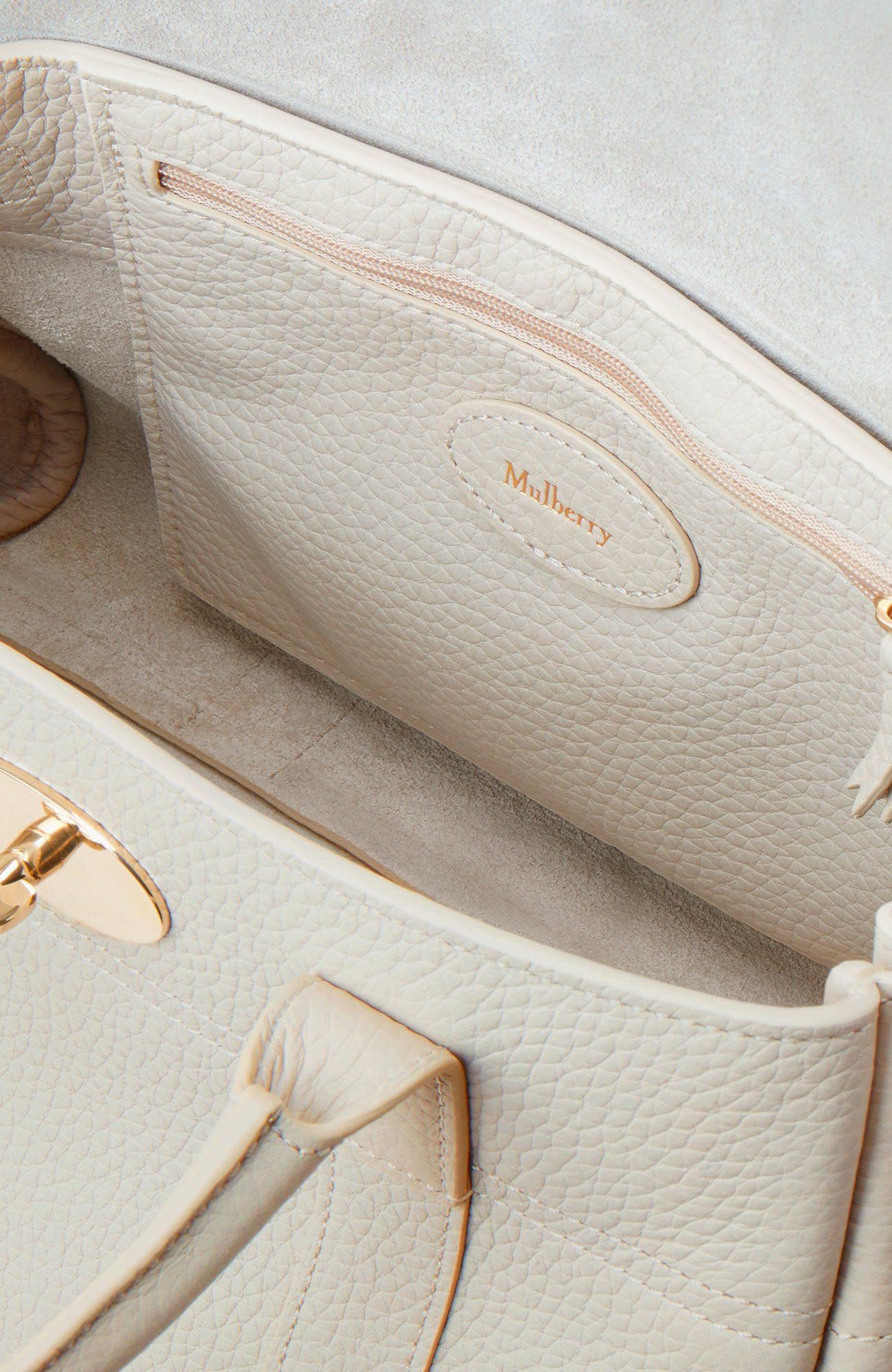 Mulberry Small Bayswater Satchel, Alternate, color, Chalk