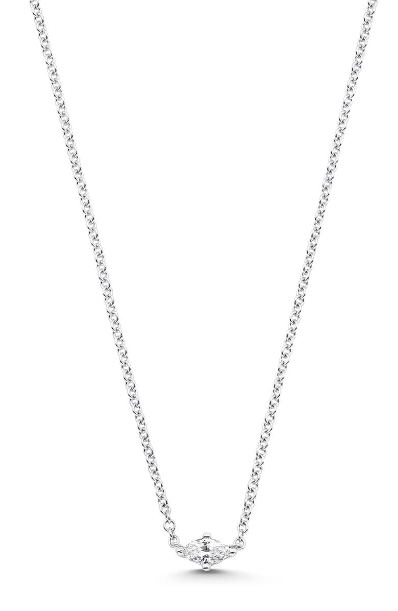 Sara Weinstock Horizontal Marquise Diamond Pendant Necklace, Main, color, 