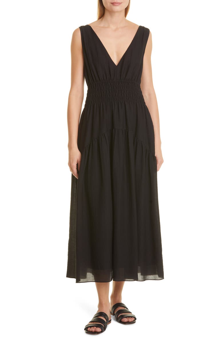 Vince V-Neck Sleeveless Dress, Main, color, 