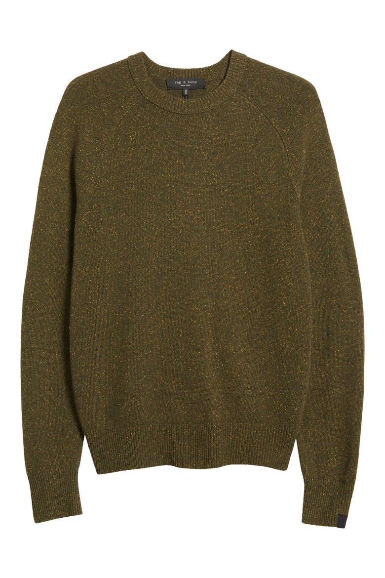 Donegal Wool Blend Sweater, Alternate, color, ARMY GREEN MULTI