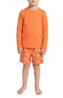 Spyder Kids' Rashguard Top & Swim Trunks Set