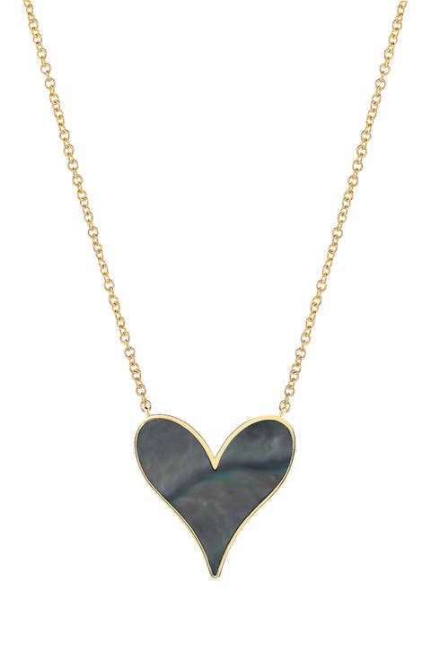 Love Pendant 18K Yellow Gold & Tahitian Mother-of-Pearl – 15mm