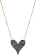 Roseate Love Pendant 18K Yellow Gold & Tahitian Mother-of-Pearl – 15mm