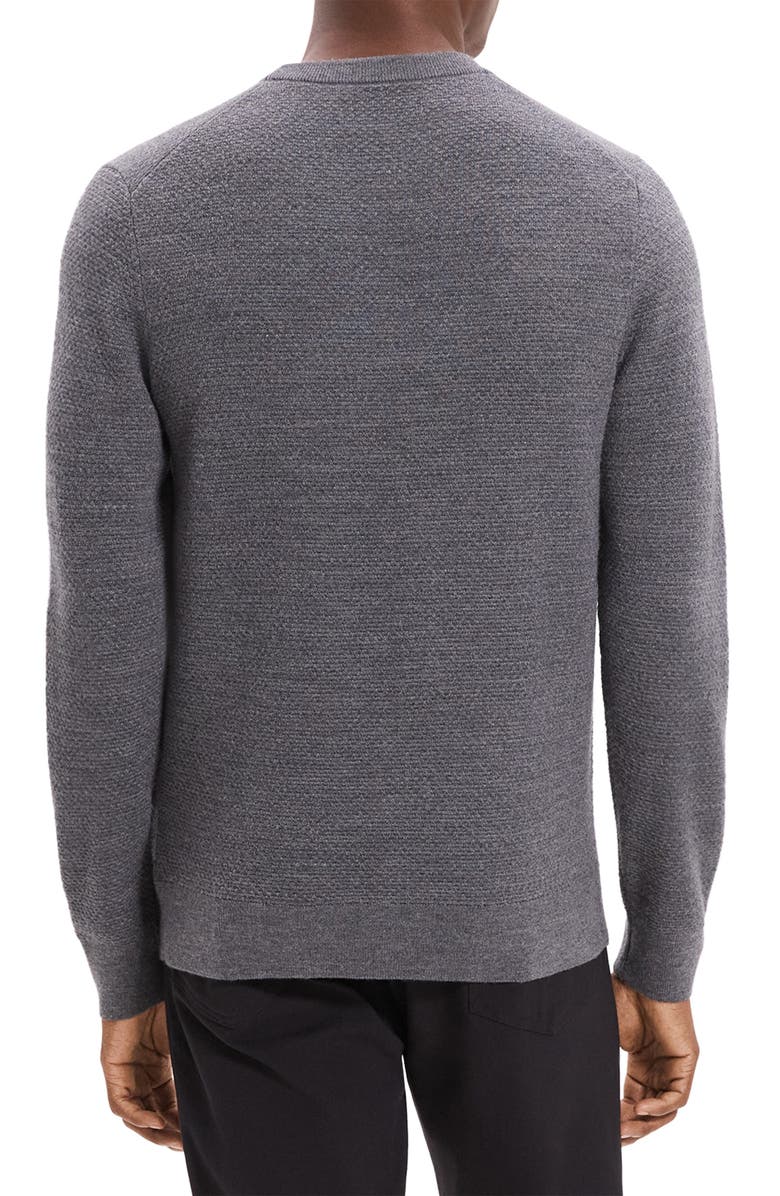 Theory Maden T.Novo Crewneck Wool Sweater, Alternate, color, Dark Grey Melange