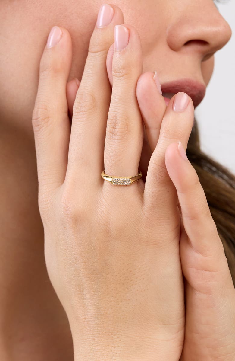 Bony Levy Icon 18K Yellow Gold Pavé Diamond Ring, Alternate, color, 18K Yellow Gold