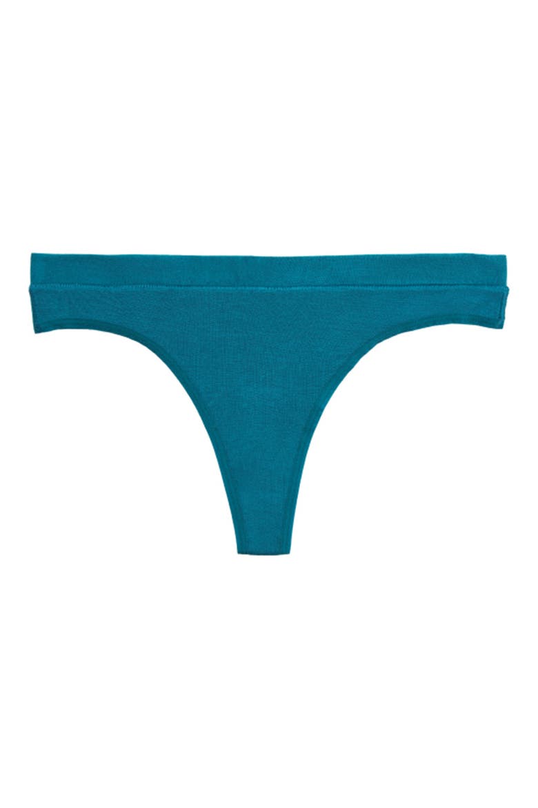 Period & Leakproof Light Absorbency Comfort Thong, Alternate, color, DEEP MARINE