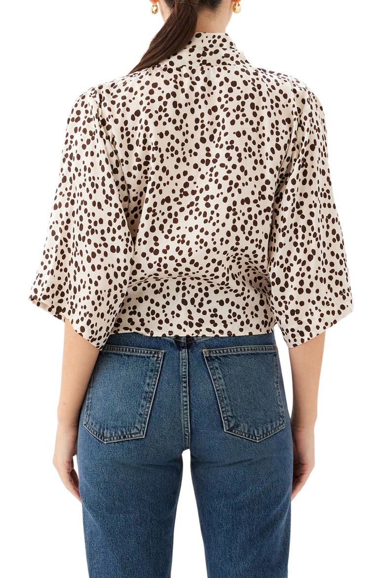 Bernice Tie Front Shirt, Alternate, color, PRINT