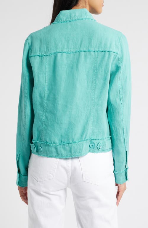 Tommy Bahama Two Palms Linen Raw Edge Jacket In Azul Mar