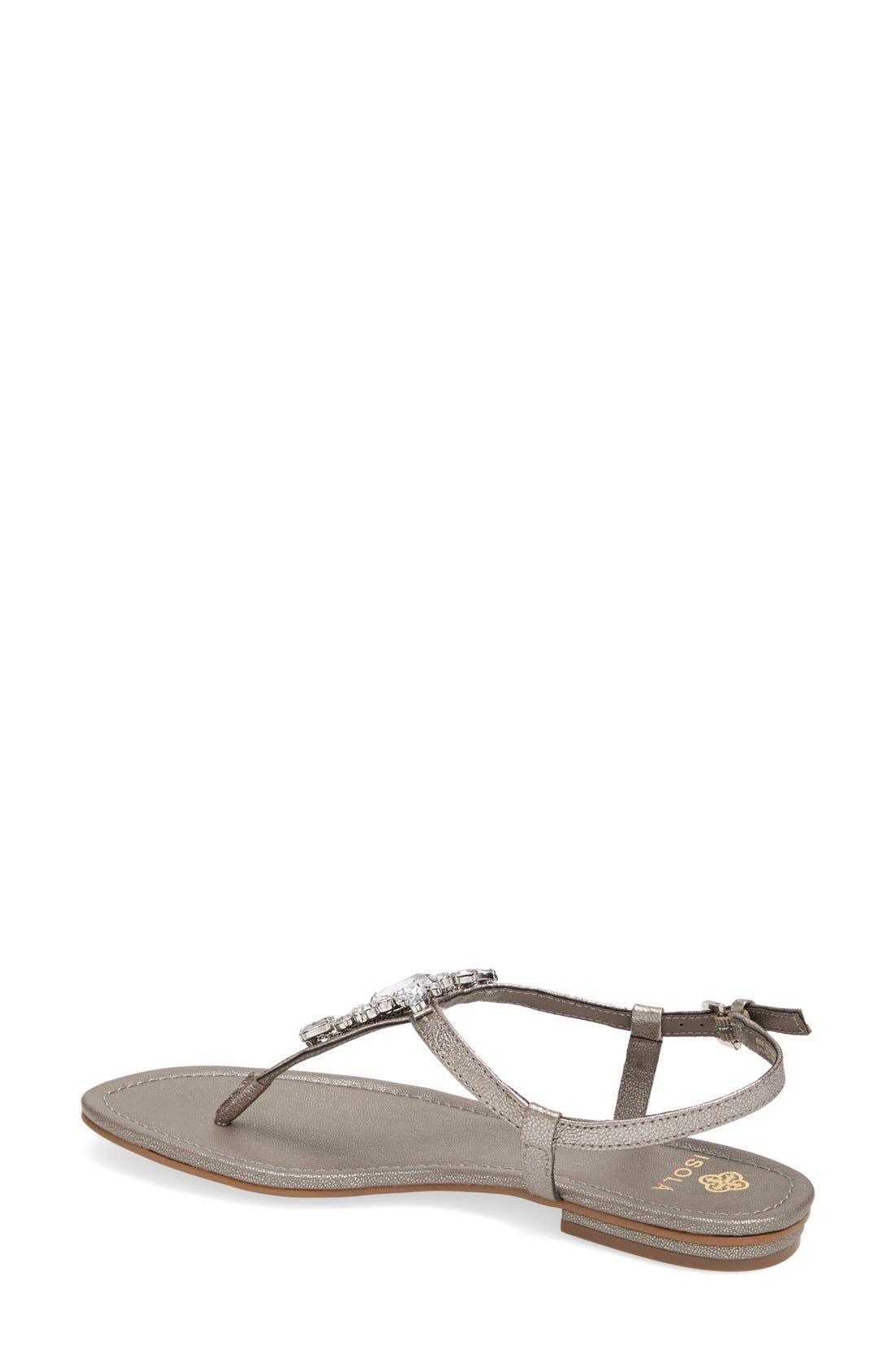 Isola 'Medina' Flat Thong Sandal, Alternate, color, ANTHRACITE