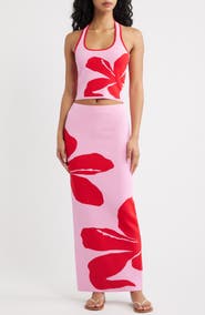 Kulani Kinis Floral Knit Maxi Skirt