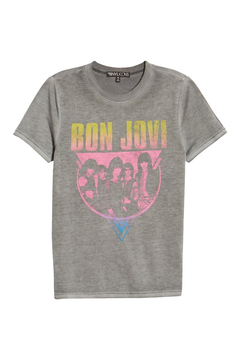 Bon Jovi Graphic Tee, Alternate, color, WASHED BLACK