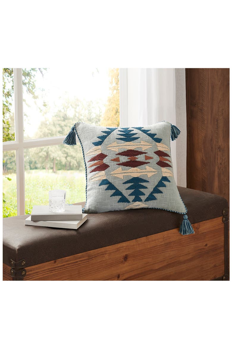 Rancho Arroyo Accent Pillow, Alternate, color, AQUA MULTI