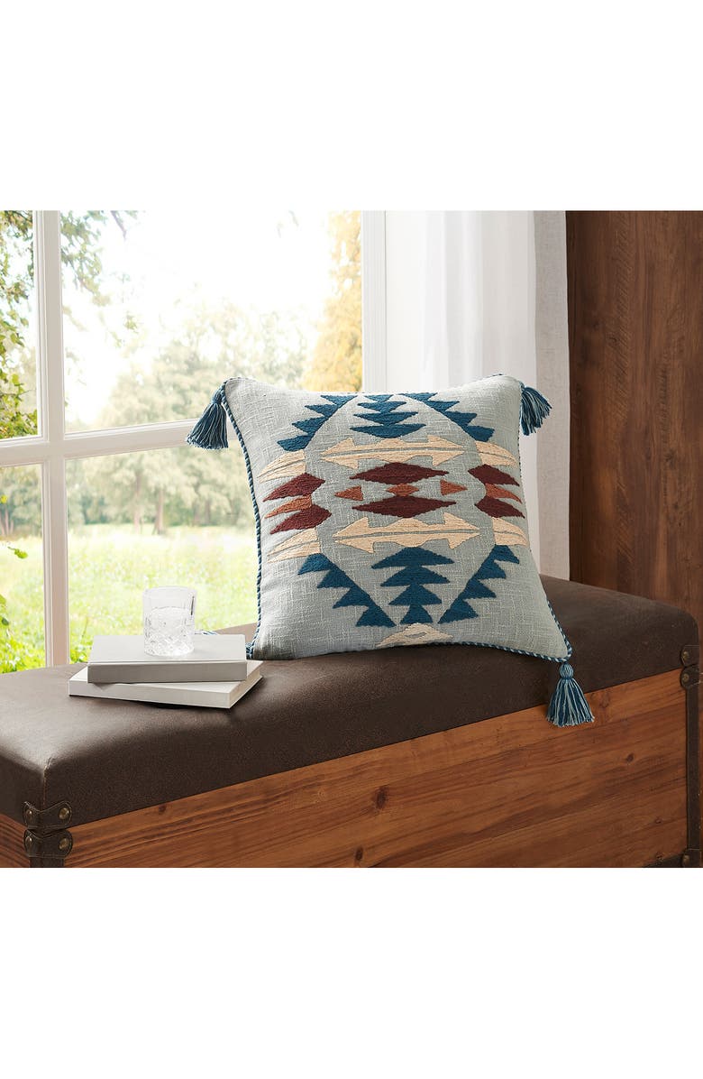 Pendleton Rancho Arroyo Accent Pillow, Alternate, color, Aqua Multi