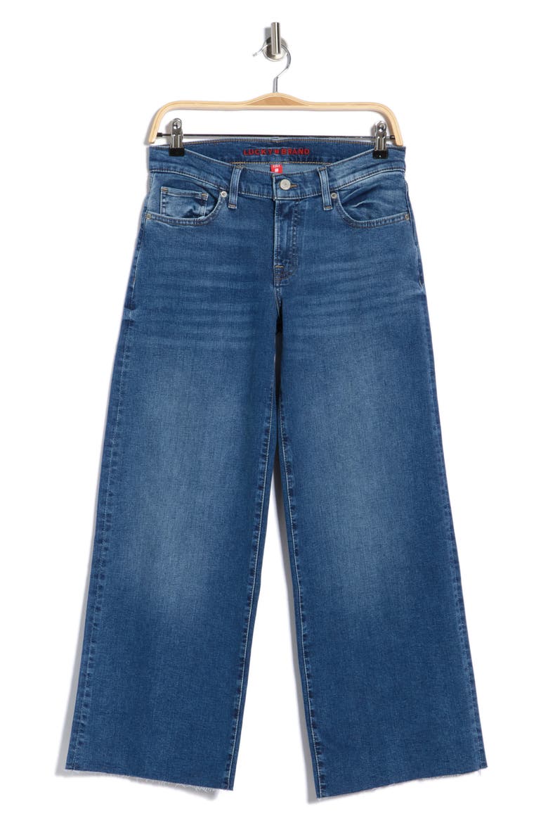 Sweet Raw Hem Wide Leg Jeans, Alternate, color, CRESCENTVILLE