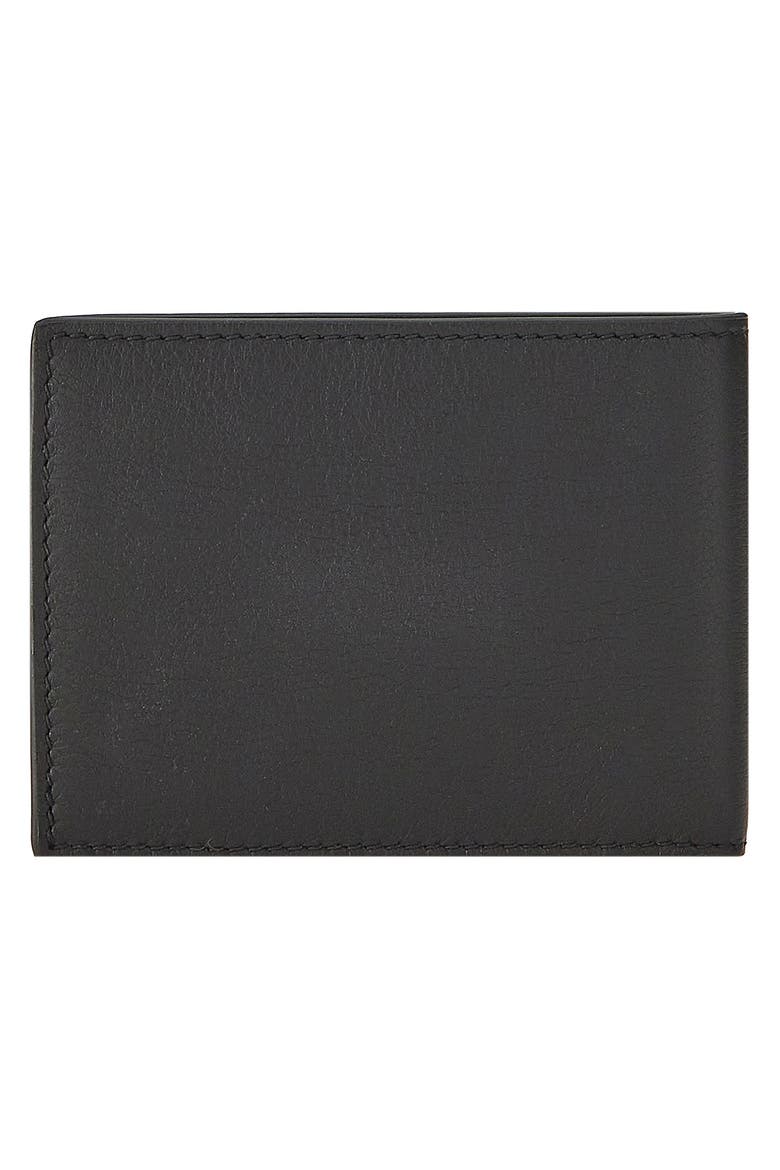 Salvatore Ferragamo Gancio Leather Bifold Wallet, Alternate, color, NERO