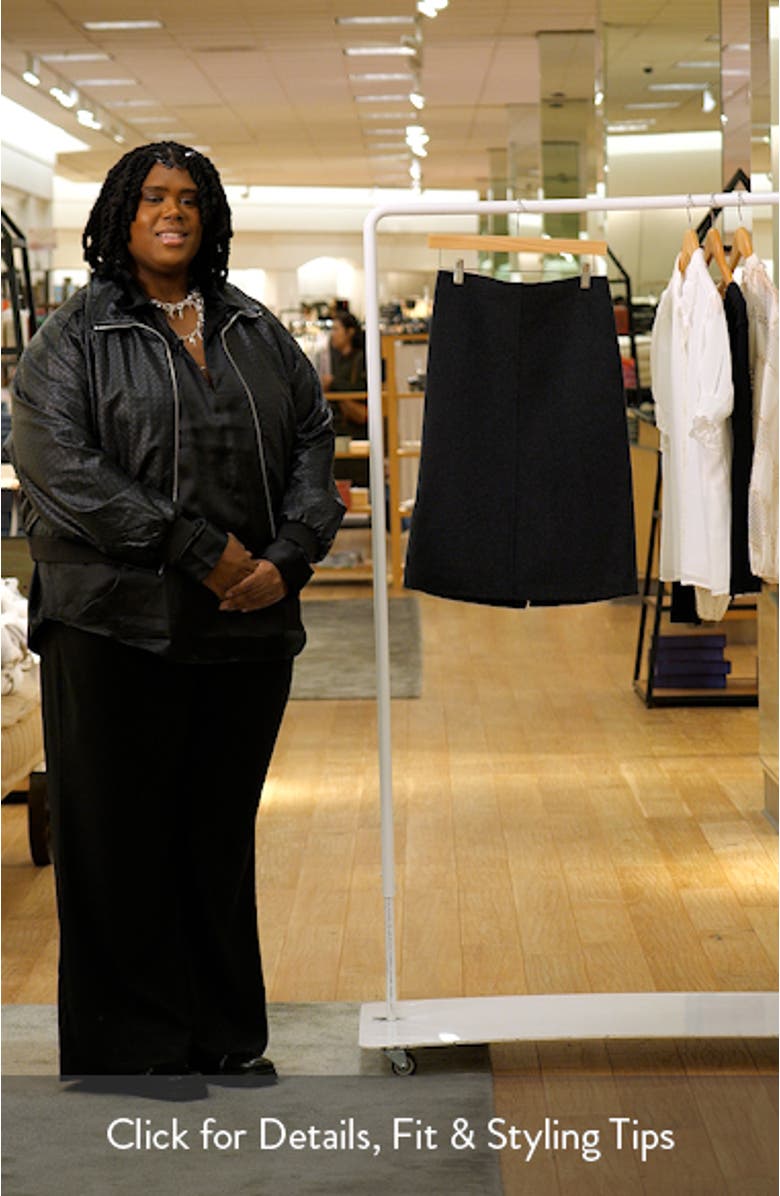 Selection Wool Blend Midi Skirt, sales video thumbnail