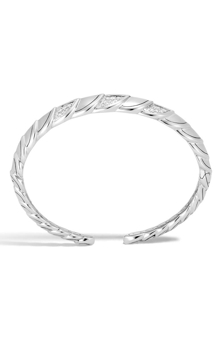 John Hardy Legends Naga Diamond Small Flex Cuff, Alternate, color,