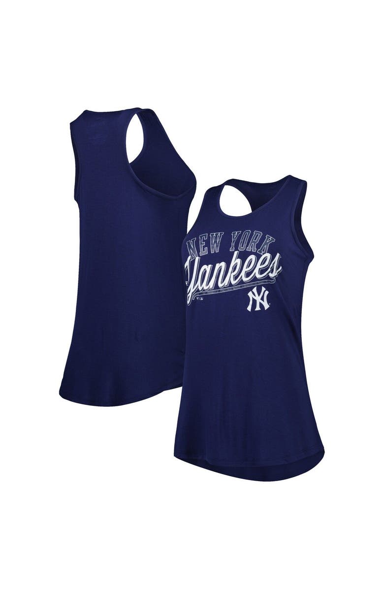 FANATICS Women's Fanatics Branded Navy New York Yankees Simplicity Swing Racerback Scoop Neck Tank Top, Main, color, Navy