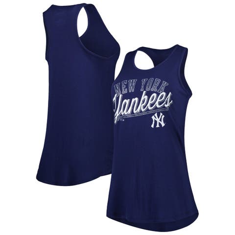 Women's Fanatics Branded Navy New York Yankees Simplicity Swing Racerback Scoop Neck Tank Top