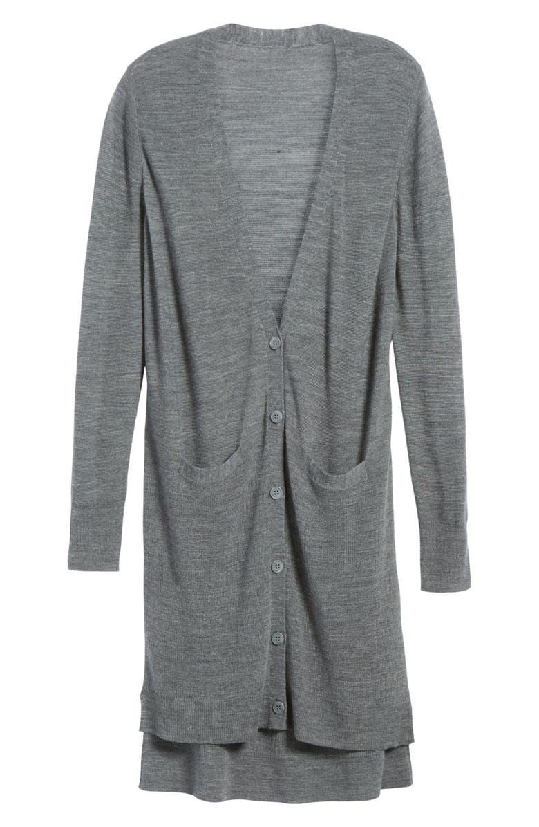 Halogen<sup>®</sup> Merino Blend Long Cardigan, Alternate, color, 