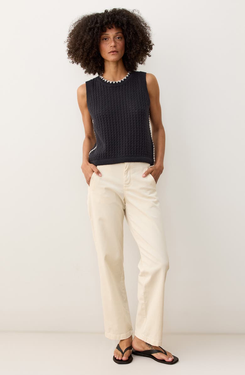 Marine Layer Clara Sweater Vest, Alternate, color, Black