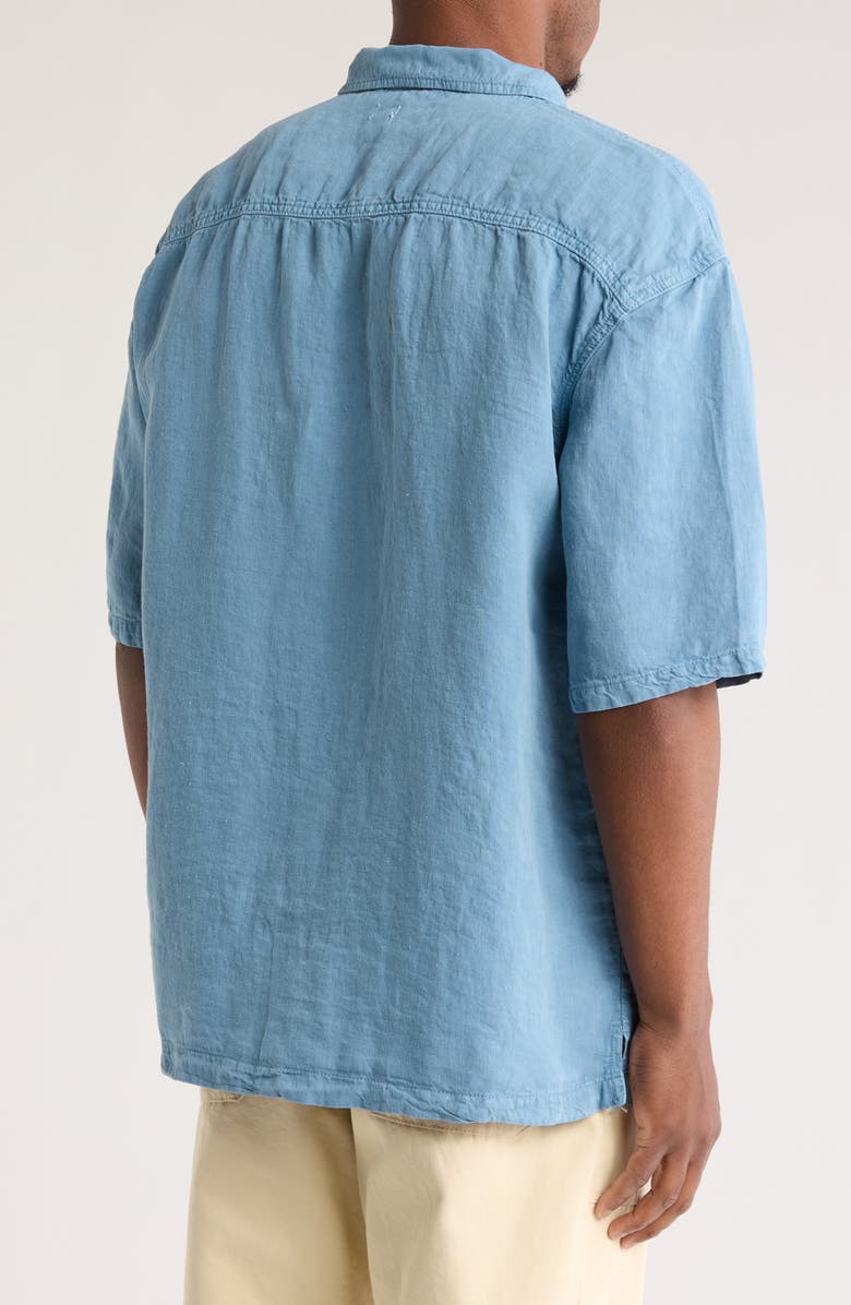 BDG Urban Outfitters Revere Three-Quarter Sleeve Linen Button-Up Shirt, Alternate, color,