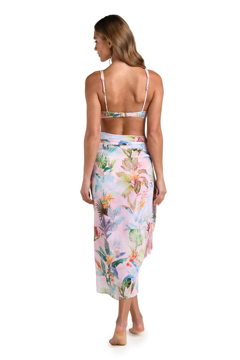 Palm Colorful Cover-Up Pareo, Alternate, color, PINK MULTI