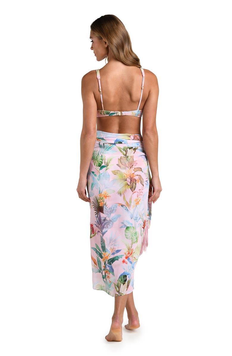 L'AGENCE Palm Colorful Cover-Up Pareo, Alternate, color, Pink Multi